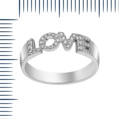 Natkina White Diamond Precious White Gold LOVE Ring