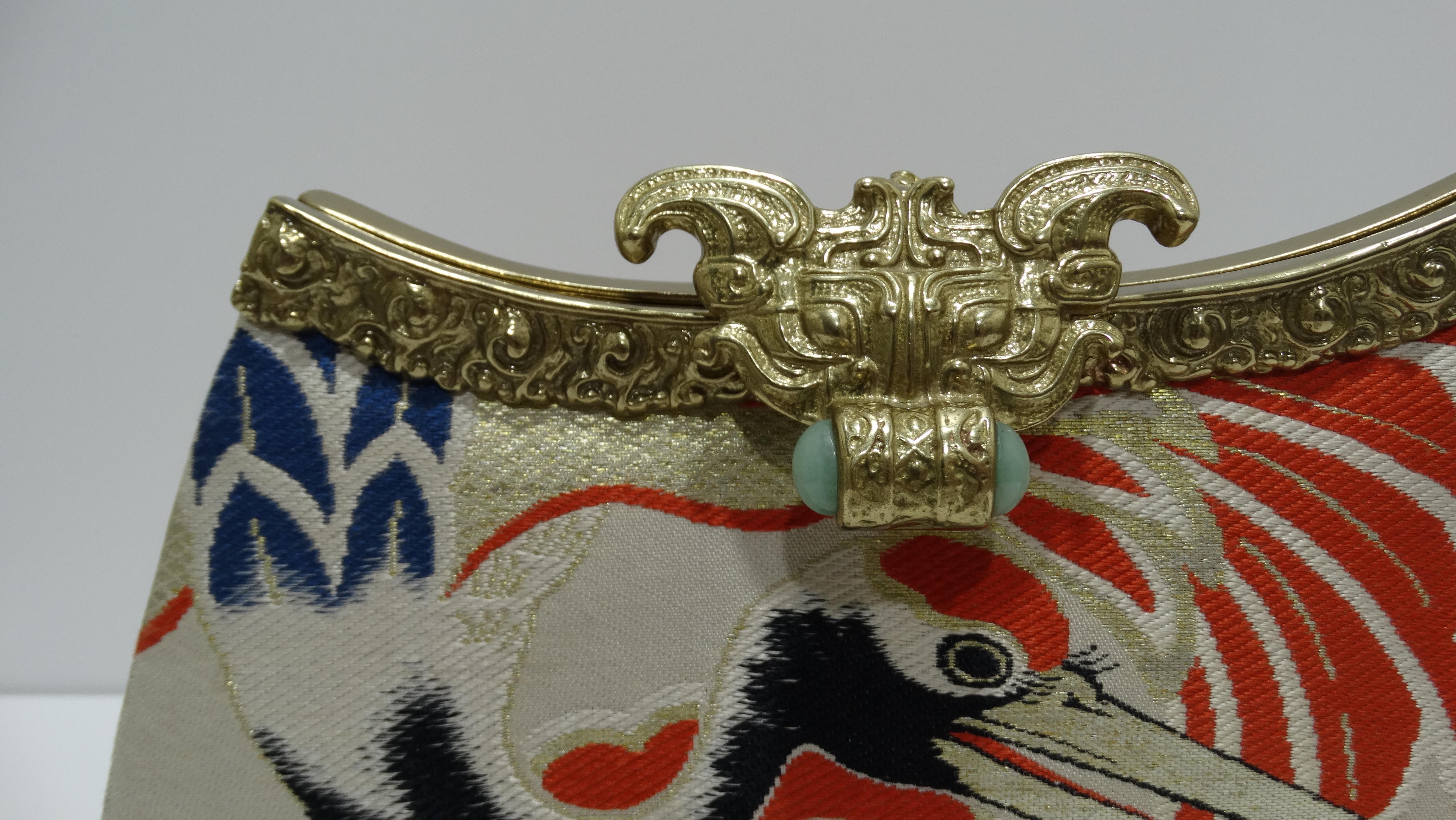 Beige Natori Crane Clutch