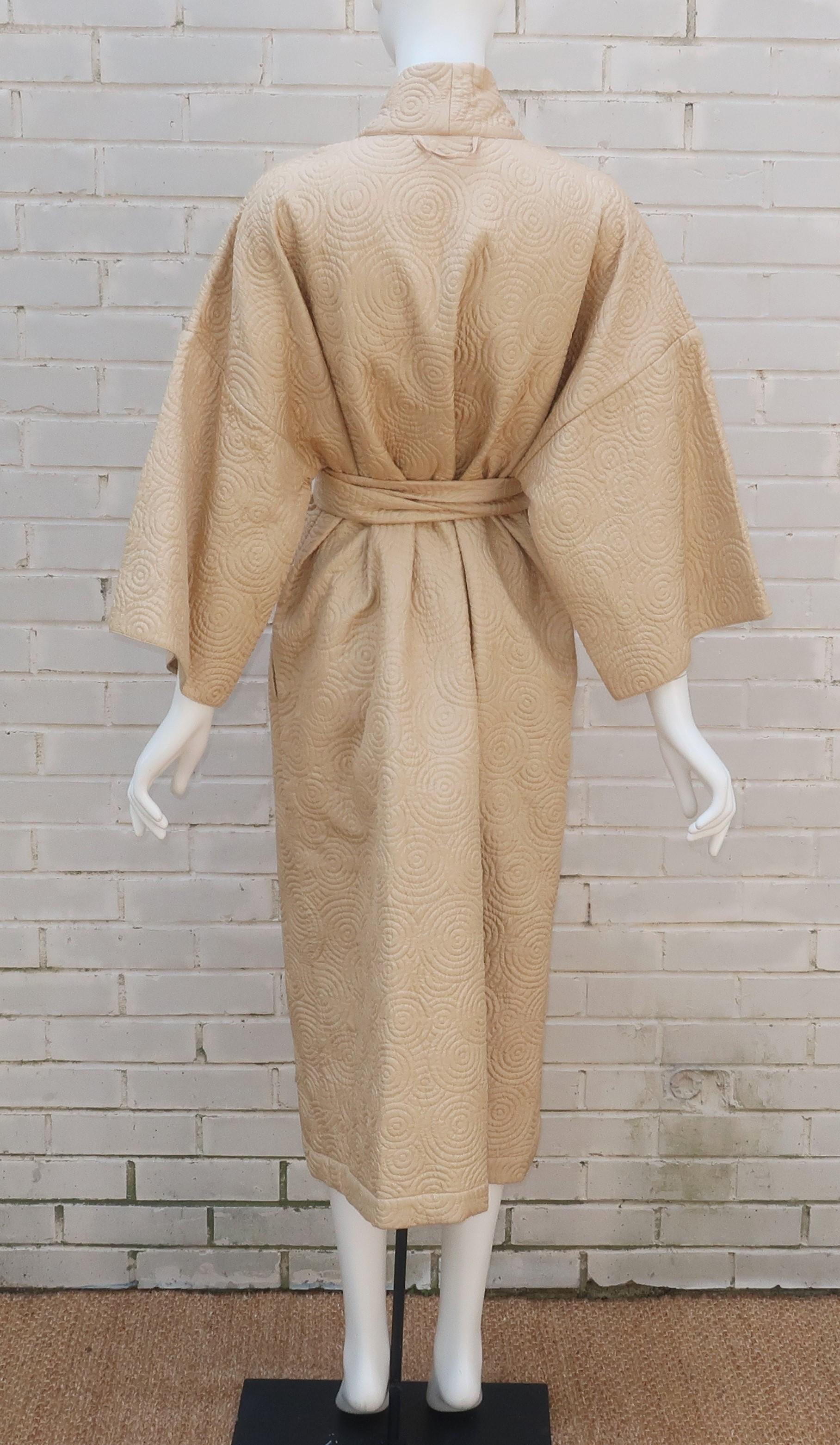 Natori Quilted Silk Kimono Style Robe For Sale 5