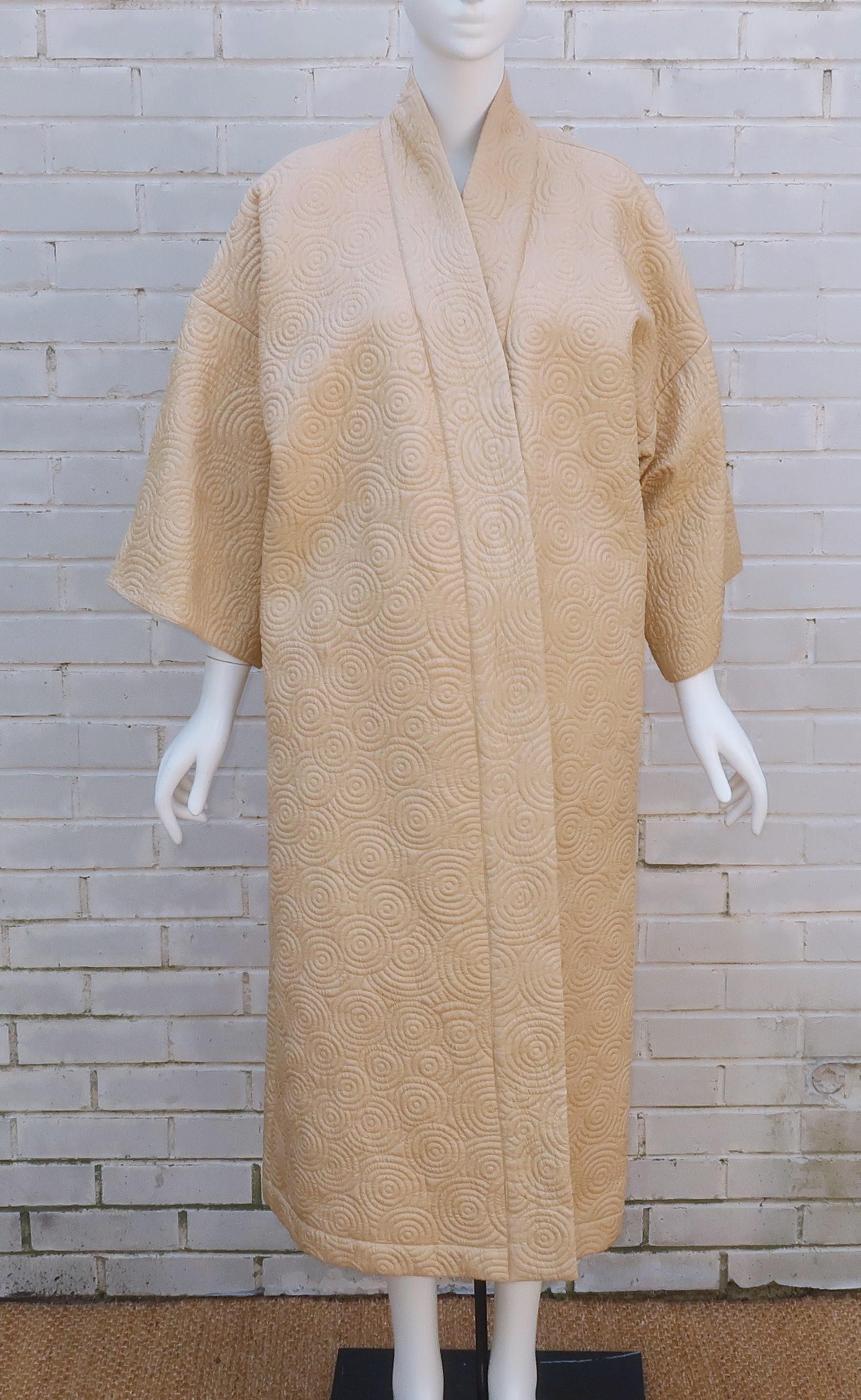 Natori Quilted Silk Kimono Style Robe For Sale 8
