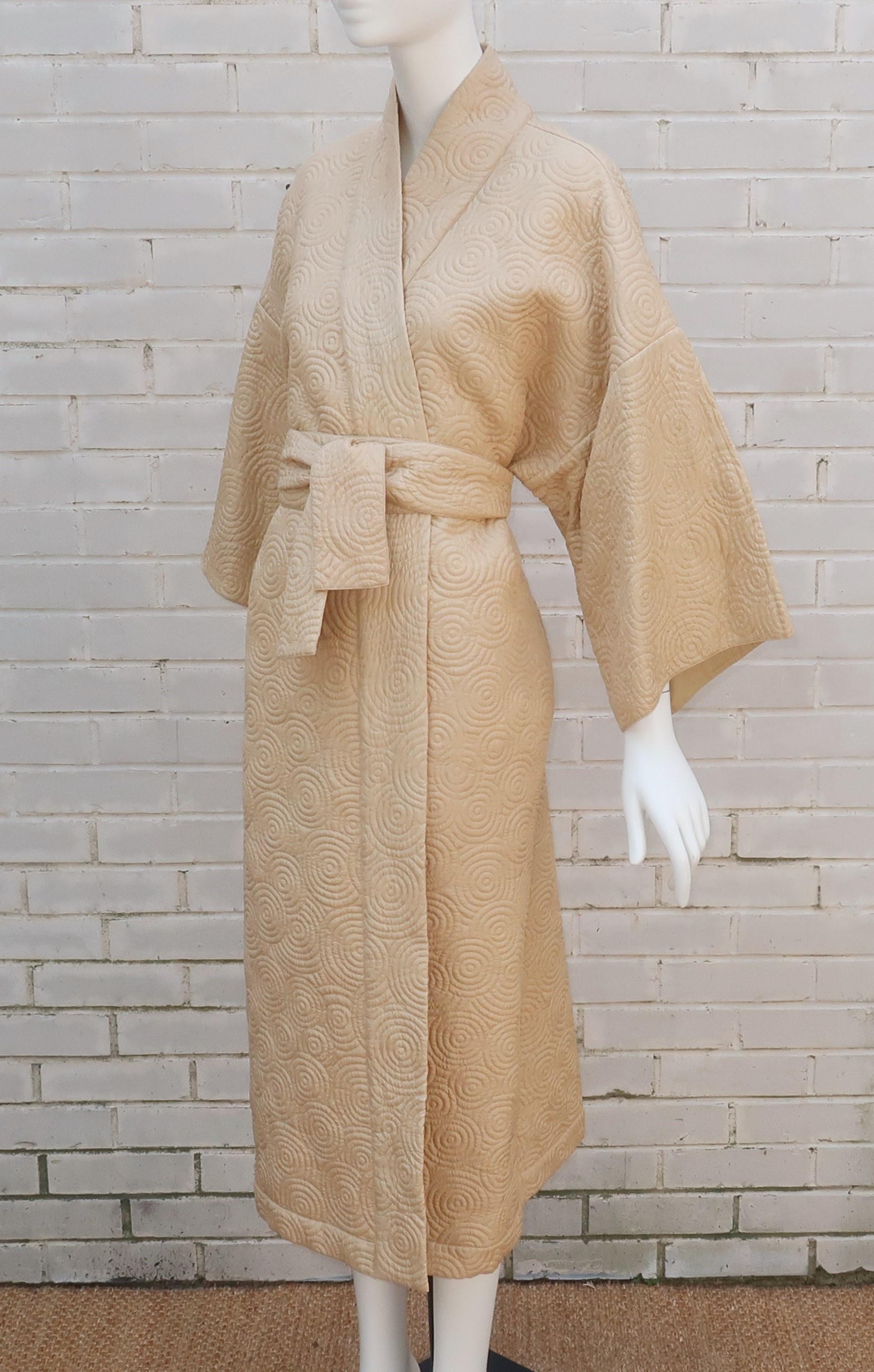 Natori - Robe en soie matelassée de style kimono Pour femmes en vente