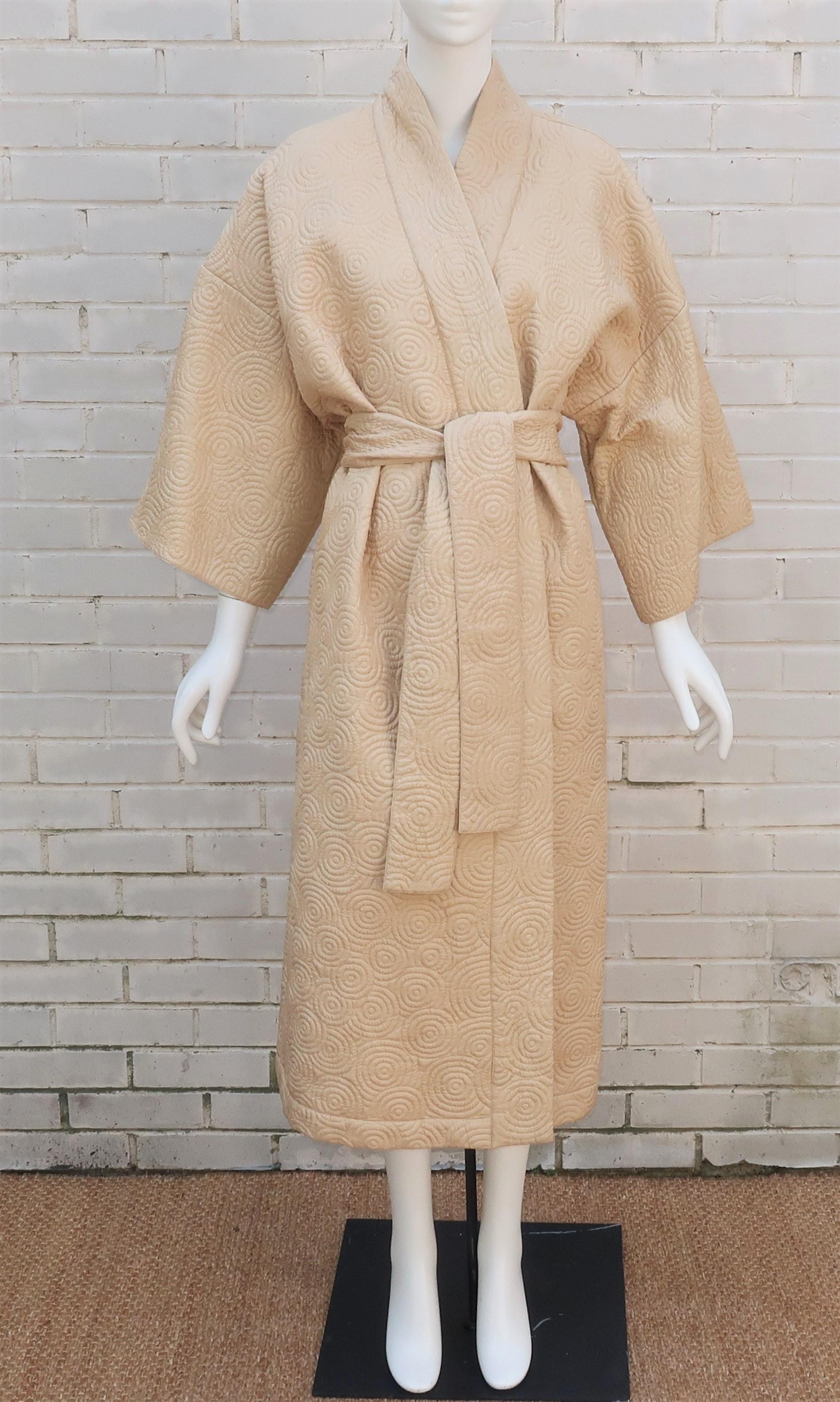 Natori Quilted Silk Kimono Style Robe For Sale 1
