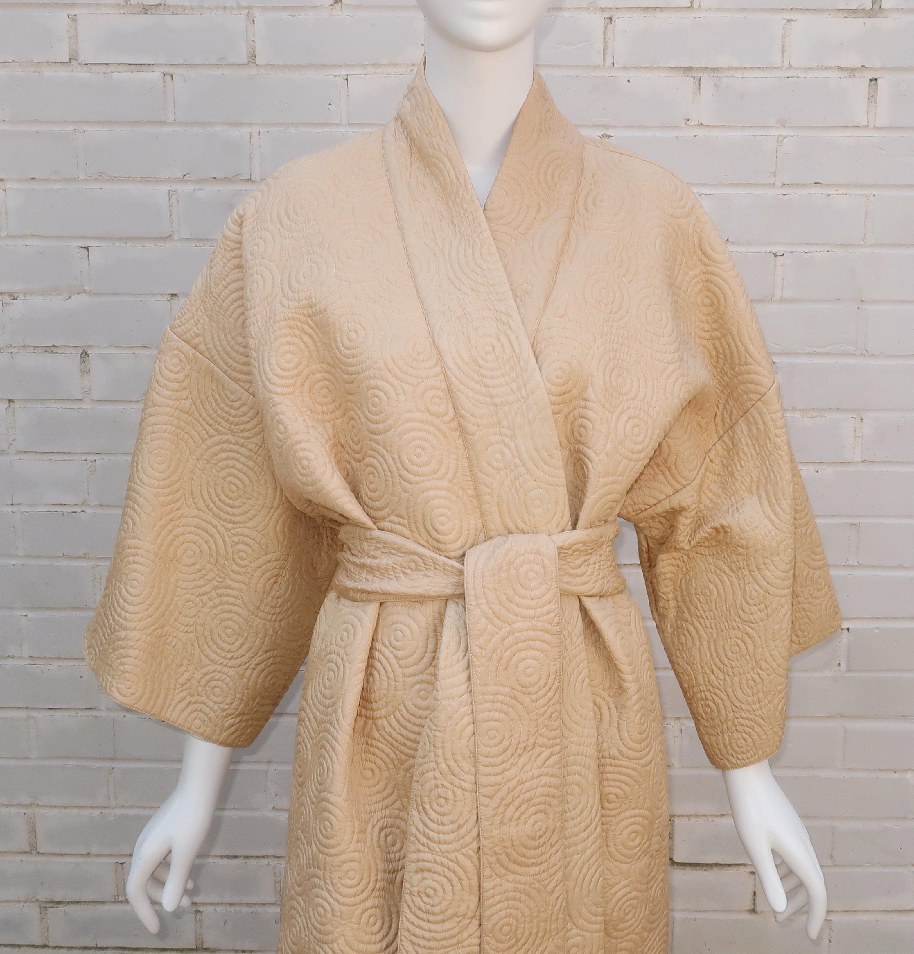Natori Quilted Silk Kimono Style Robe For Sale 2