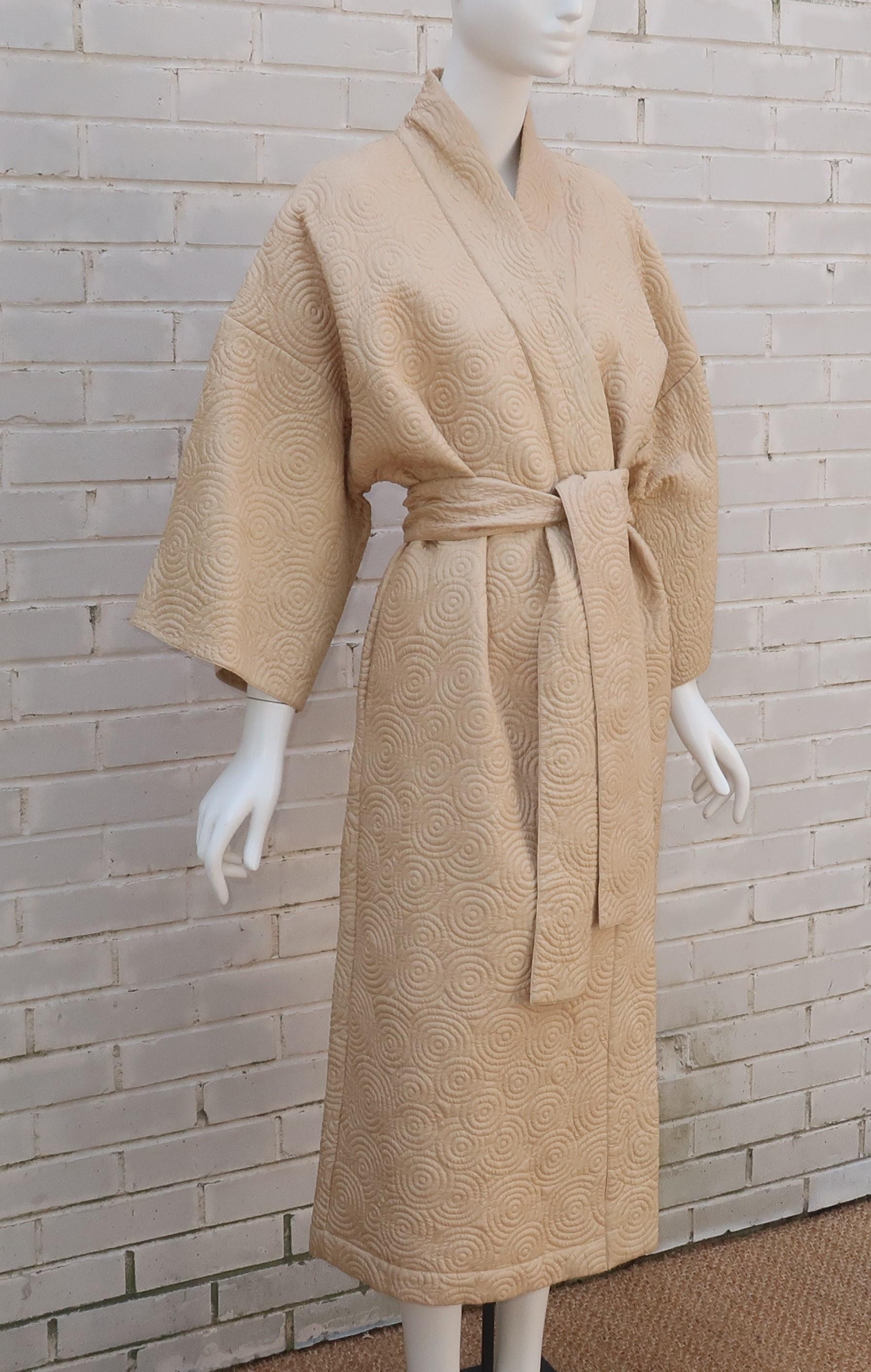 Natori Quilted Silk Kimono Style Robe For Sale 4