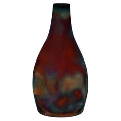 Natsu Raku Pottery Vase - Full Copper Matte - Handmade Ceramic Home Decor Gift