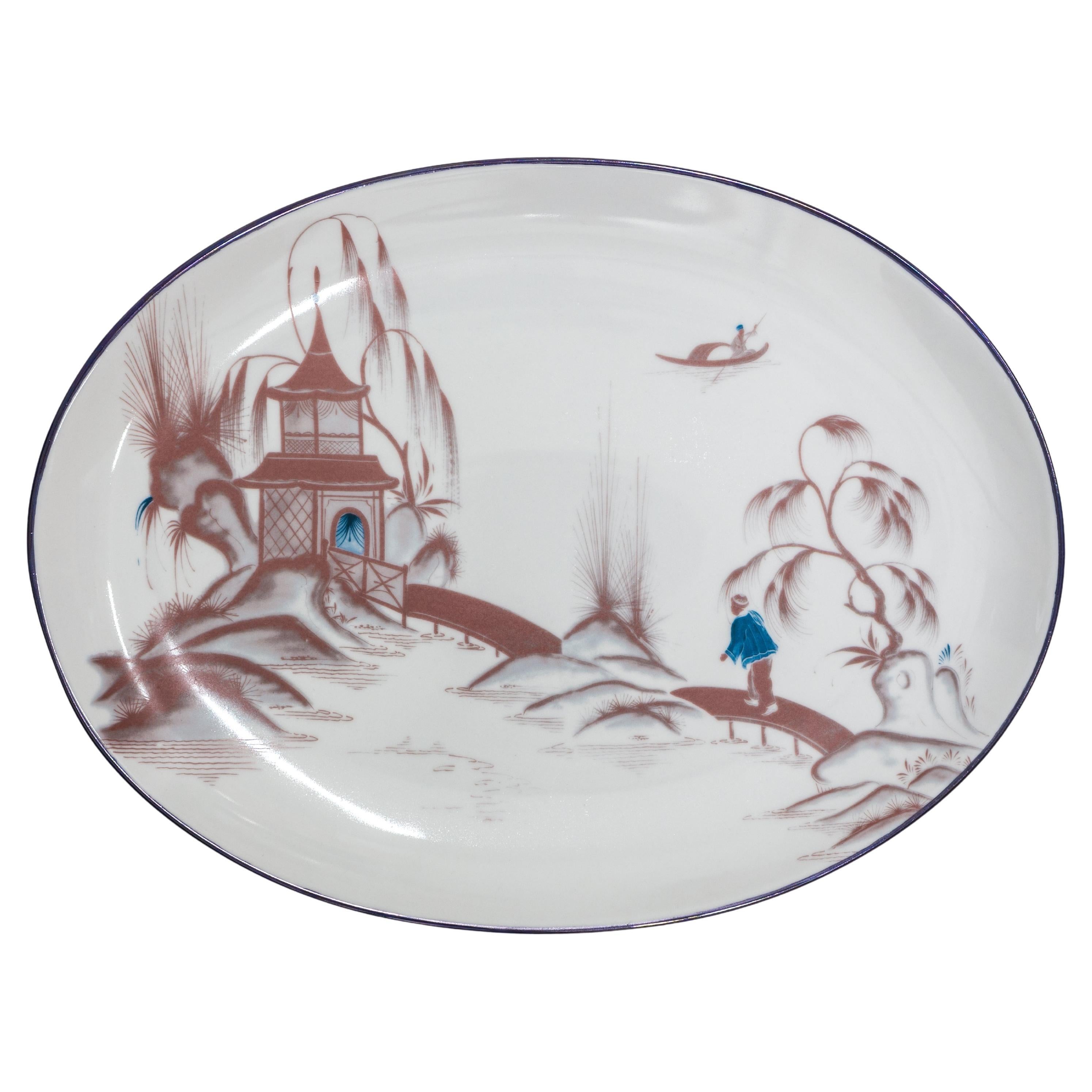 Natsumi, Contemporary Decorated Porcelain Tray Design by Vito Nesta For Sale