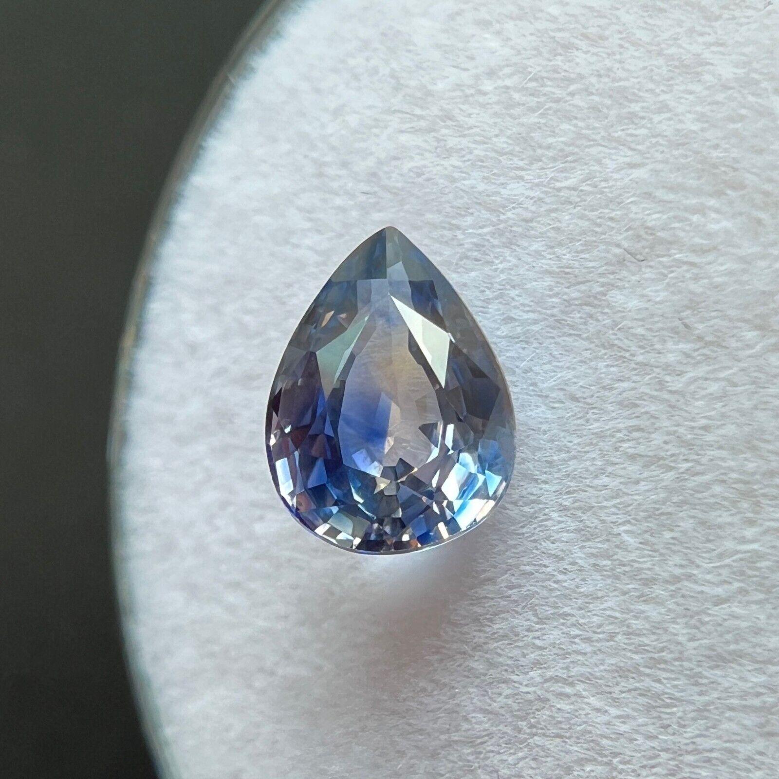 Natual 1.29Ct Purple Blue Bi Colour Ceylon Sapphire Pear Cut Loose Gem 7.6X5.6mm In New Condition For Sale In Birmingham, GB