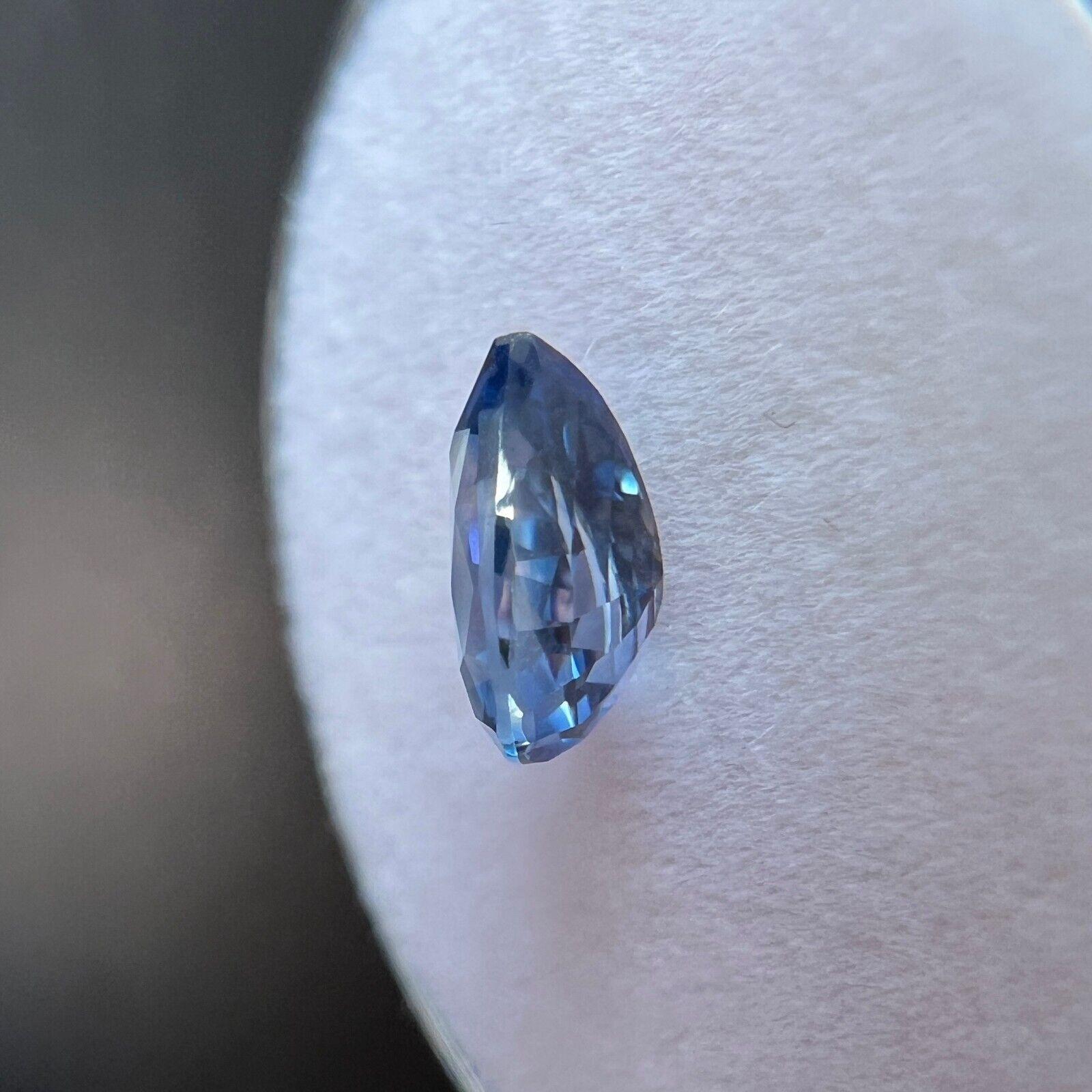 Natual 1.29Ct Purple Blue Bi Colour Ceylon Sapphire Pear Cut Loose Gem 7.6X5.6mm For Sale 2