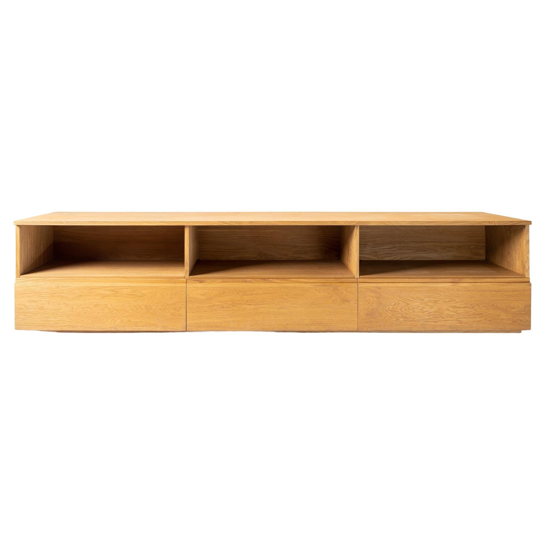 Natur Oak Wood TV Cabinet with Drawers For Sale