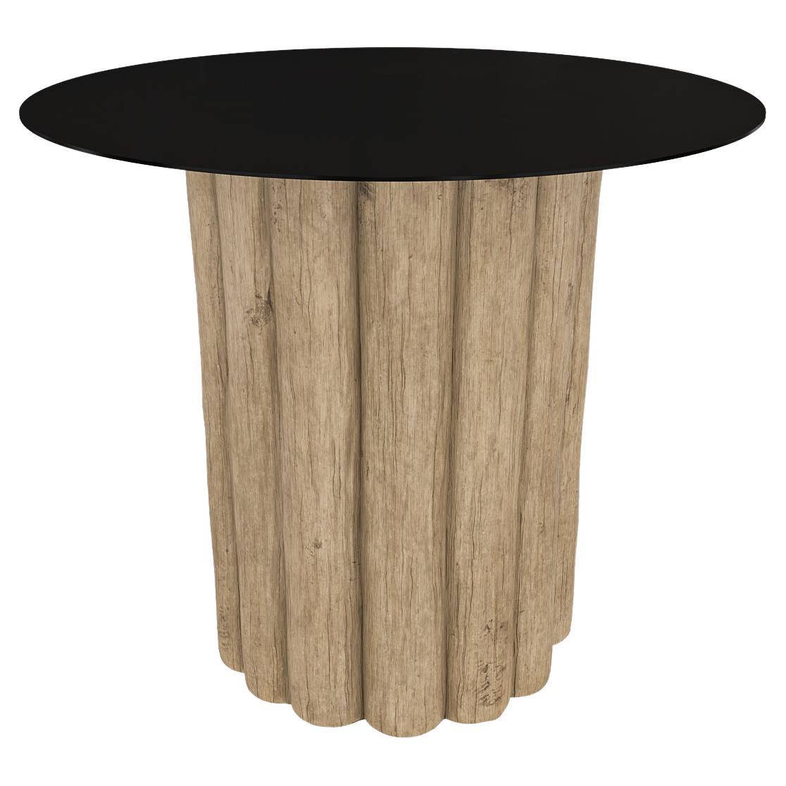 Natur Round Table, Natural Wood Body Leg For Sale