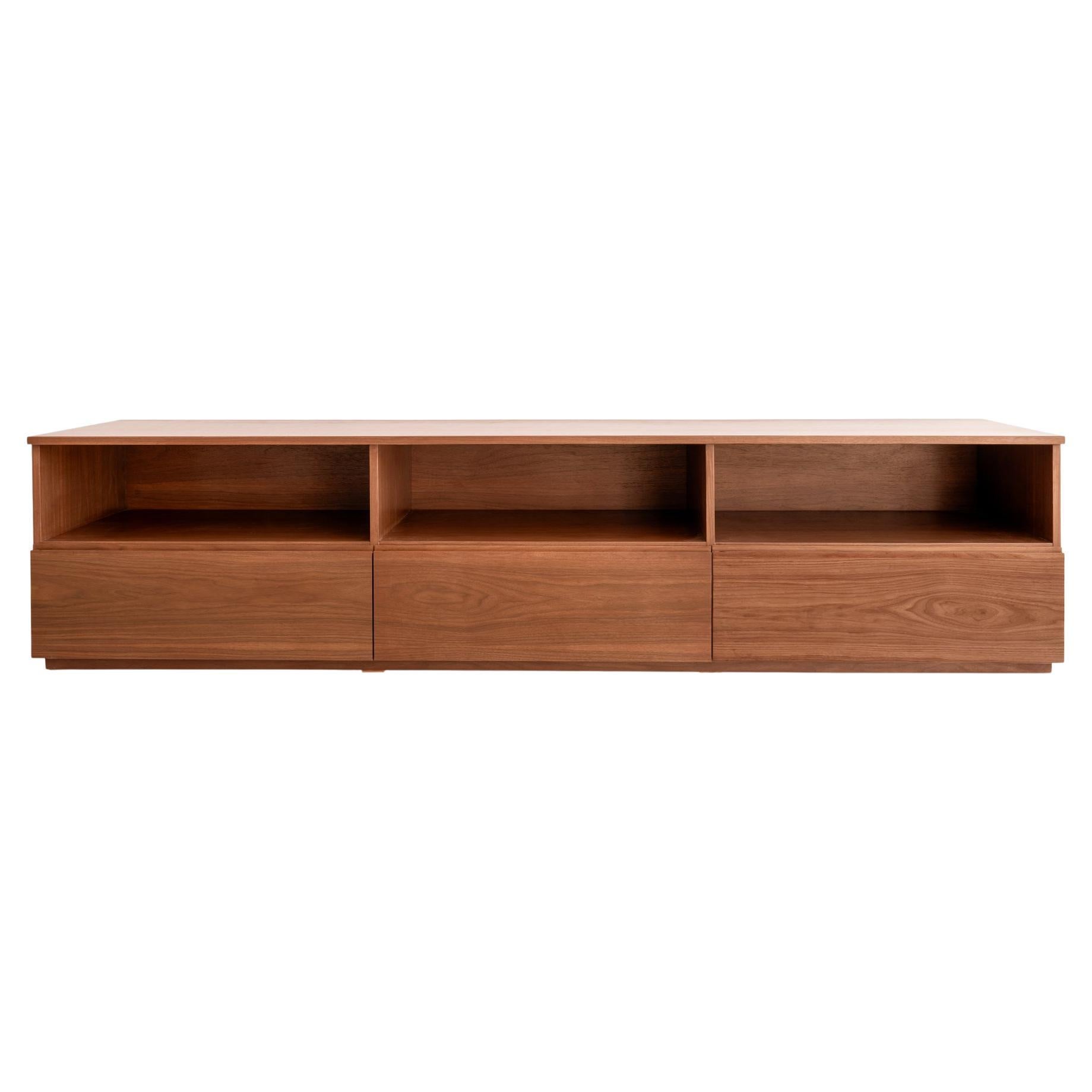 Natur Walnut Wood TV Cabinet with Drawers For Sale
