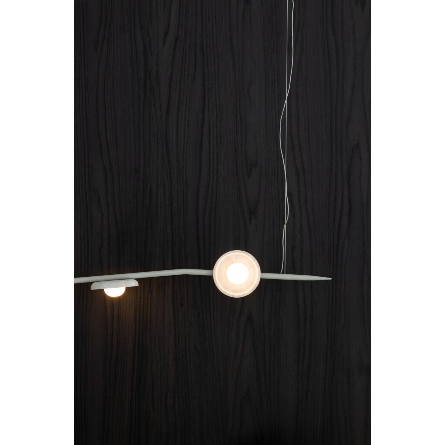 Postmoderno Lampada a sospensione Natura Horizontal 120 di WJ Luminaire in vendita