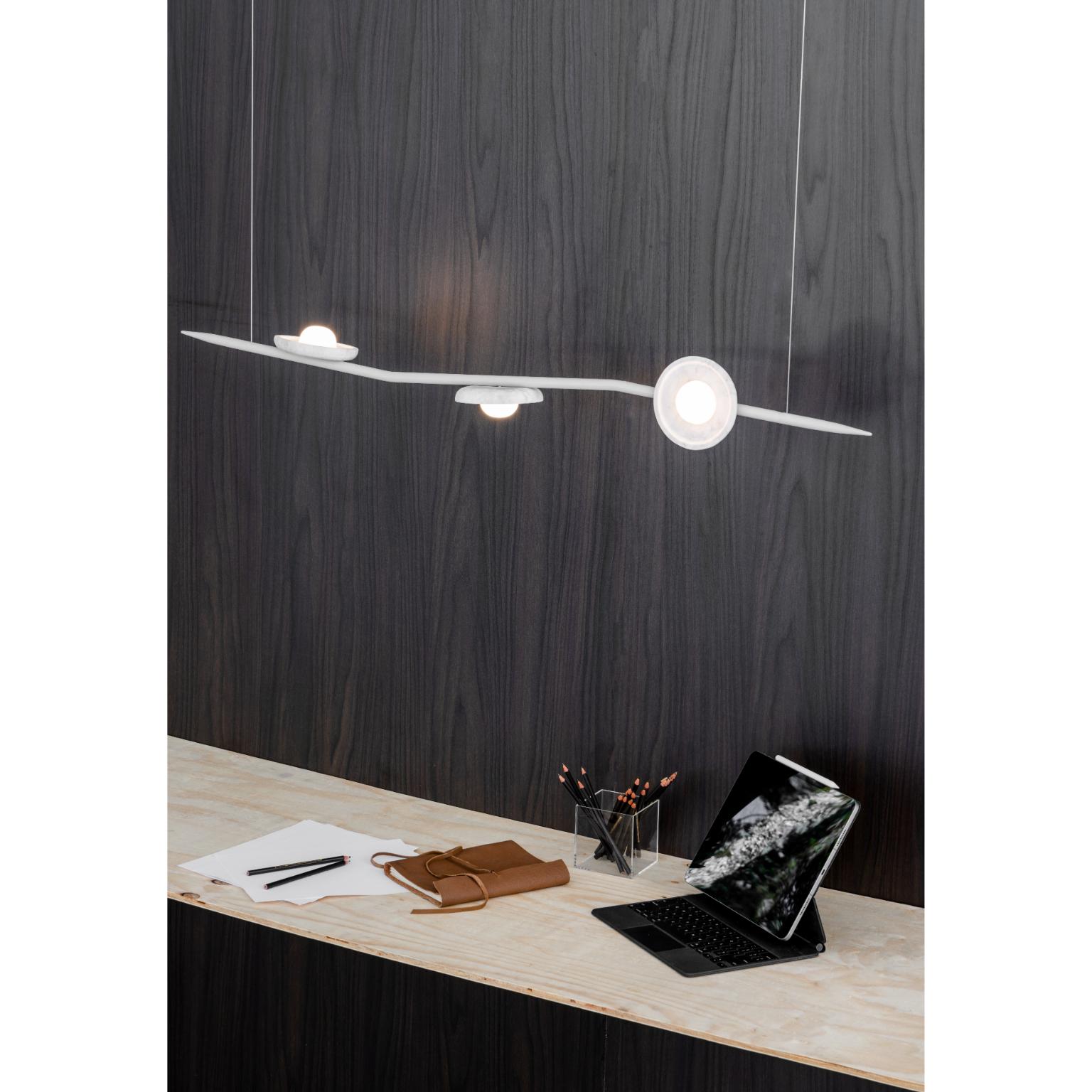 Brasiliano Lampada a sospensione Natura Horizontal 120 di WJ Luminaire in vendita