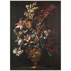 Natura Morta, Mario dei Fiori 17th Century Oil on Canvas Still Life Painting