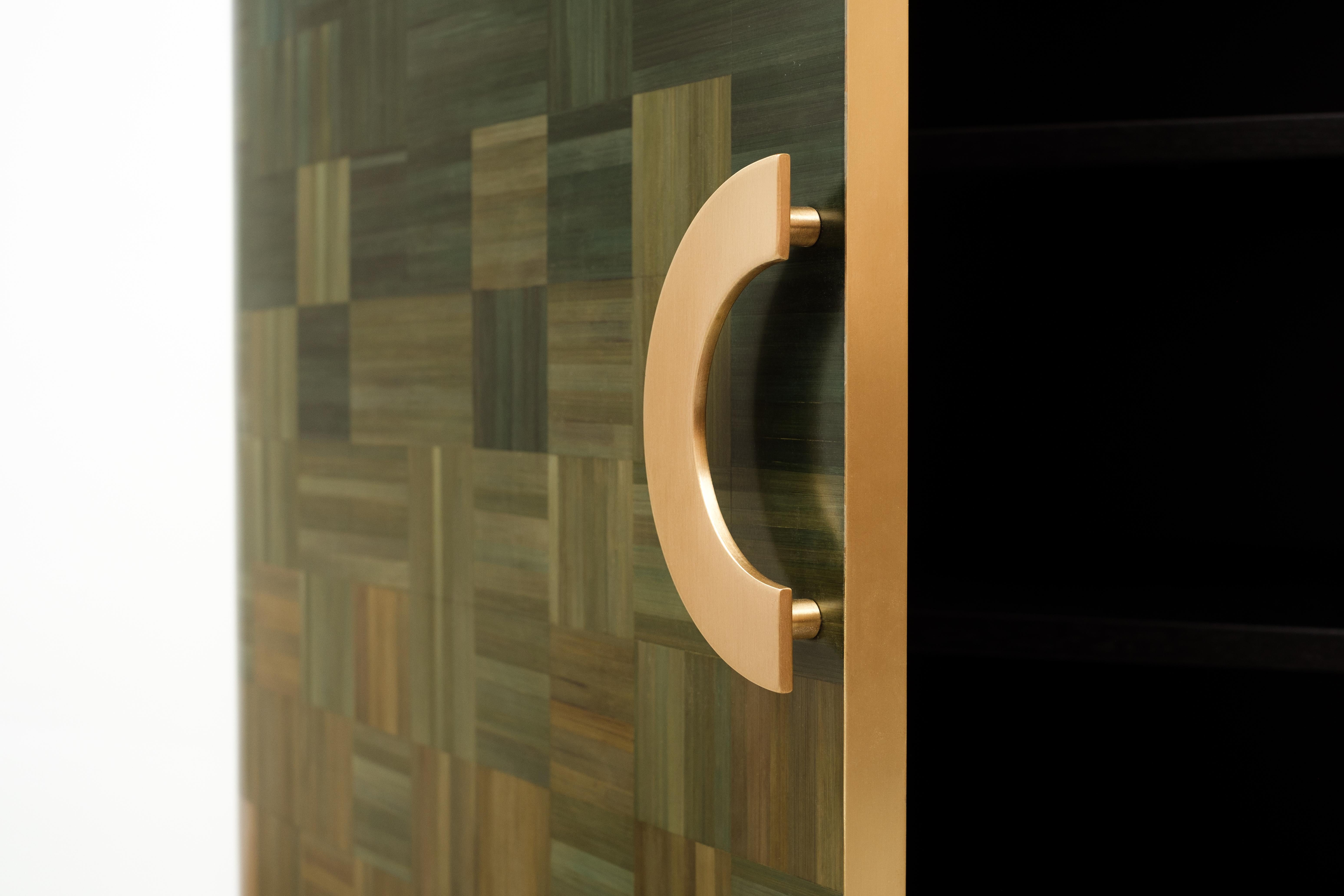 Natūra Paja Marquetería Incrustación Coleccionable Cajonera Verde Degradado RUDA en venta 7