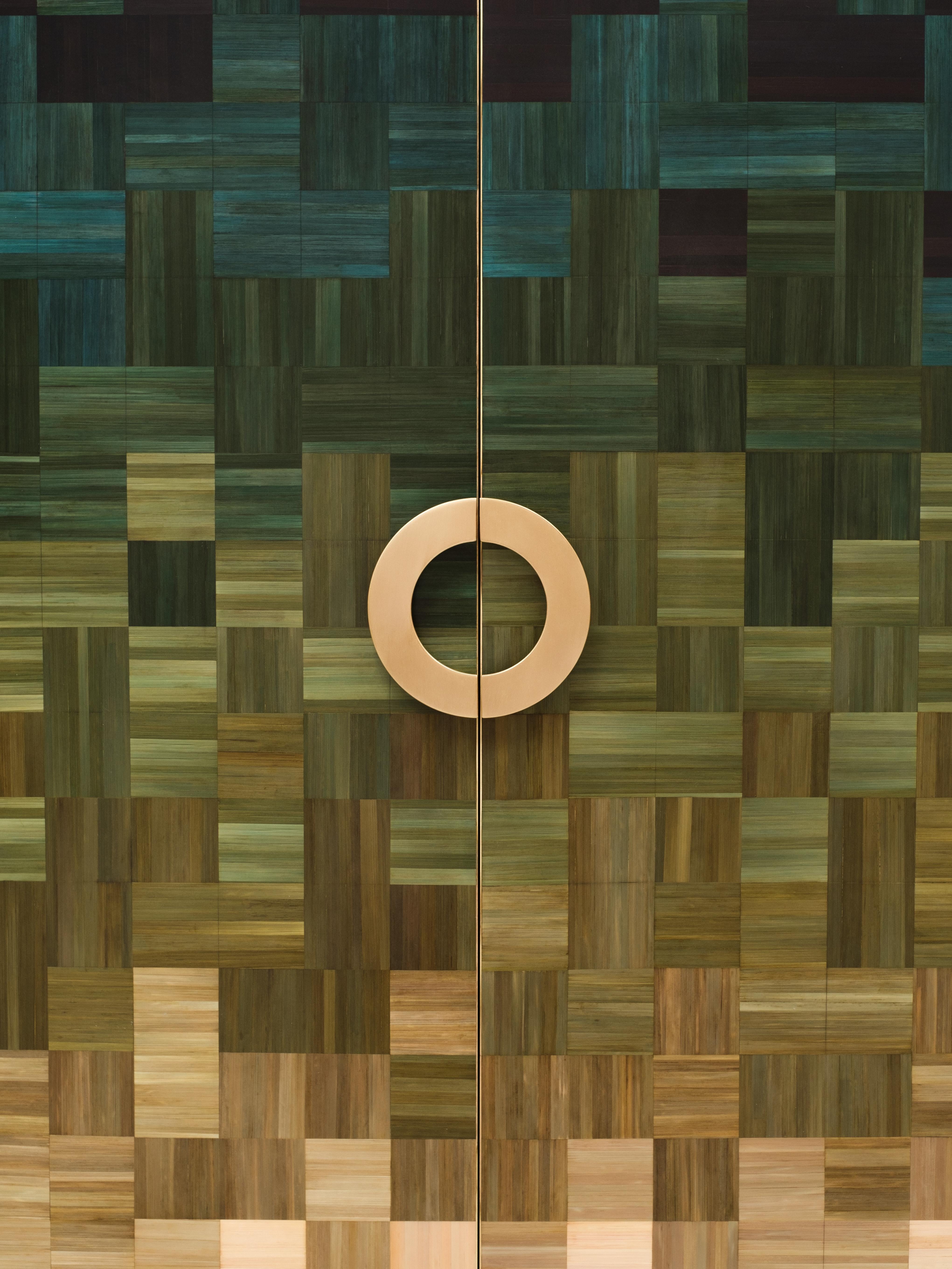 Natūra Paja Marquetería Incrustación Coleccionable Cajonera Verde Degradado RUDA en venta 11
