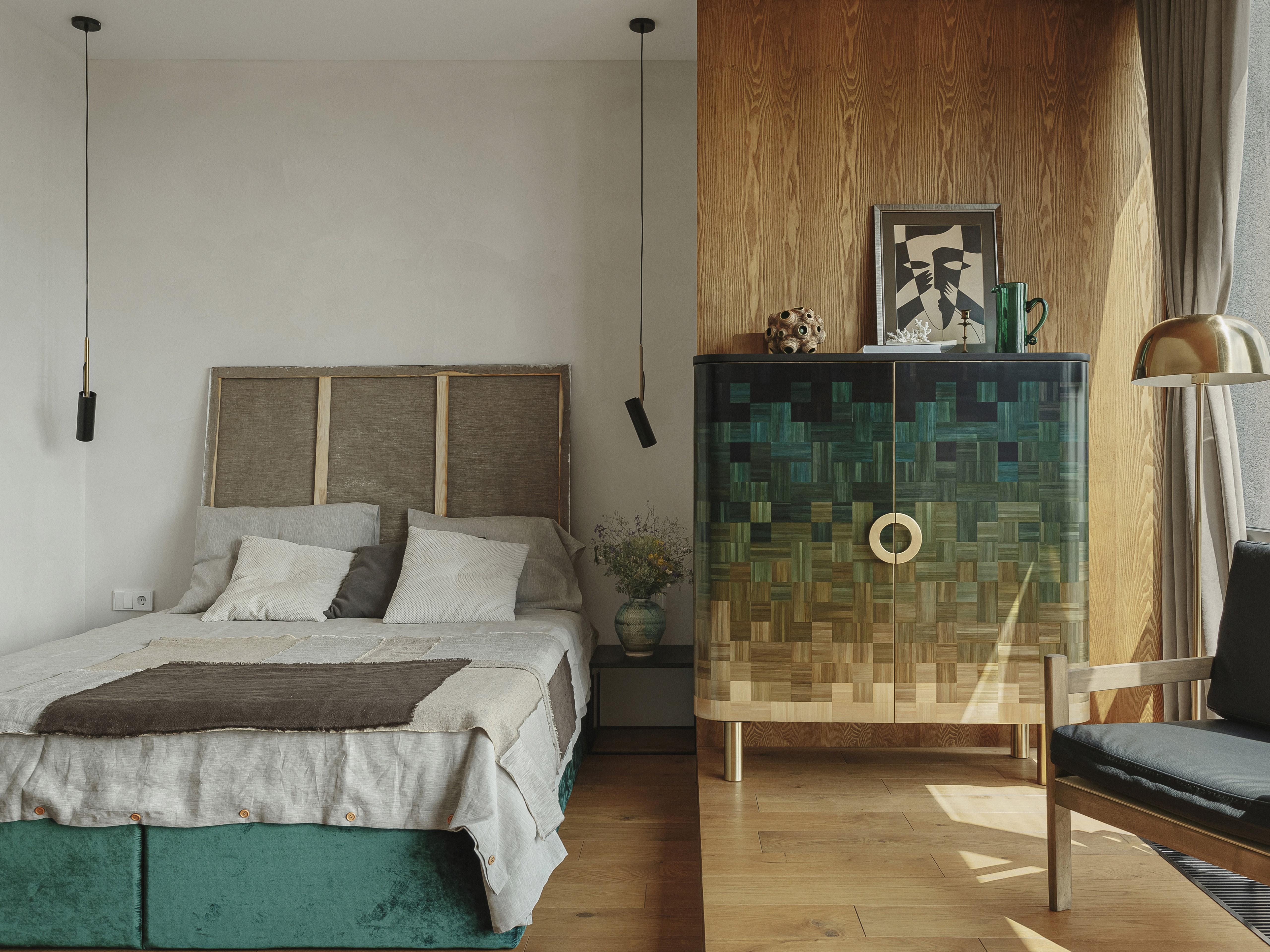 Natūra Paja Marquetería Incrustación Coleccionable Cajonera Verde Degradado RUDA Ucraniano en venta
