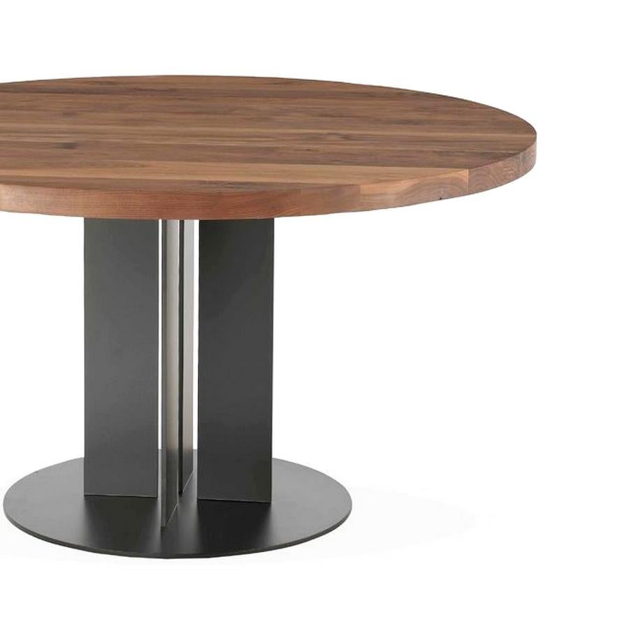 Modern Natura Tondo Wood Dining Table, Designed by C.R. & S, Made in Italy For Sale