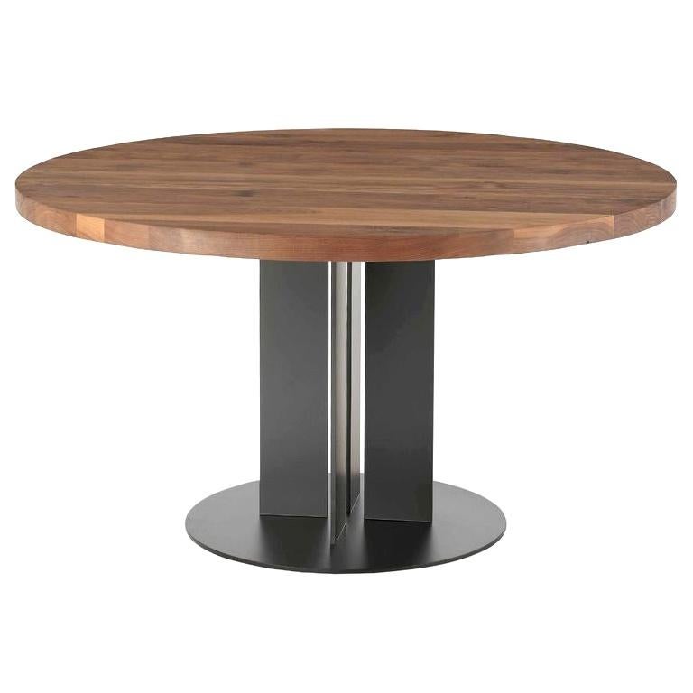 Natura Tondo Wood Dining Table, Designed by C.R. & S, Made in Italy For Sale