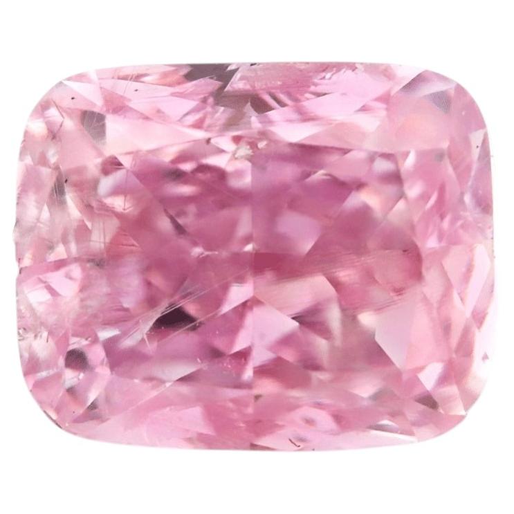 Natural 0.17ct Cushion Modified Brilliant Fancy Intense Pink-Purple Diamond GIA