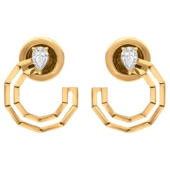 Orecchini di diamanti naturali da 0,20 carati SI Clarity HI Color Oro giallo 14 carati