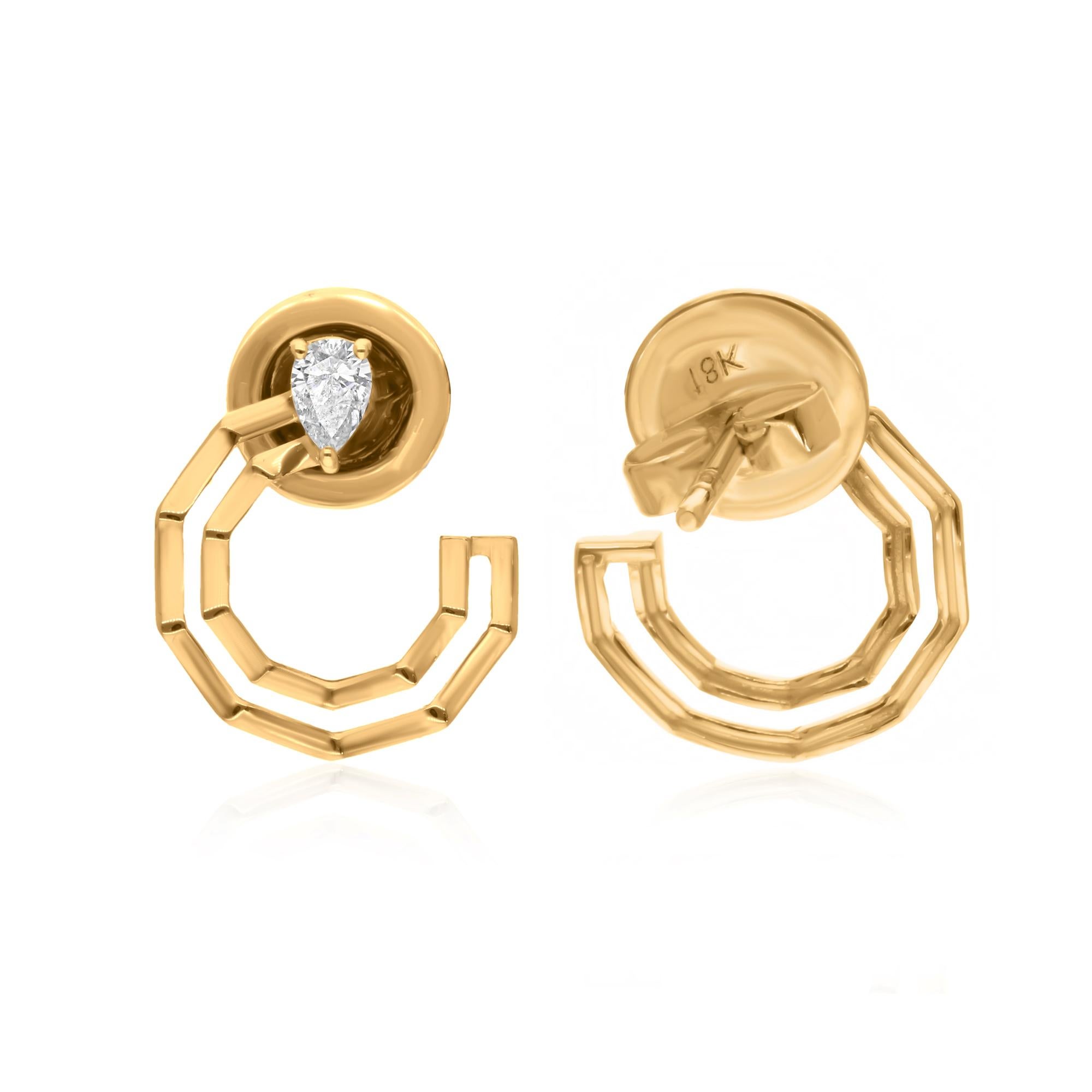 Cast from 18-karat gold, these exquisite earrings are handset with 0.20 carats of sparkling diamonds.

FOLLOW SPECTRUM JEWELS storefront to view the latest collection & exclusive pieces. Spectrum Jewels is proudly rated as a Top Seller on 1stdibs