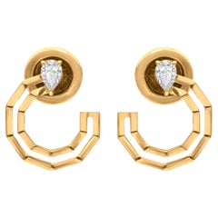 Orecchini di diamanti naturali da 0,20 carati SI Clarity HI Color Oro giallo 18 carati