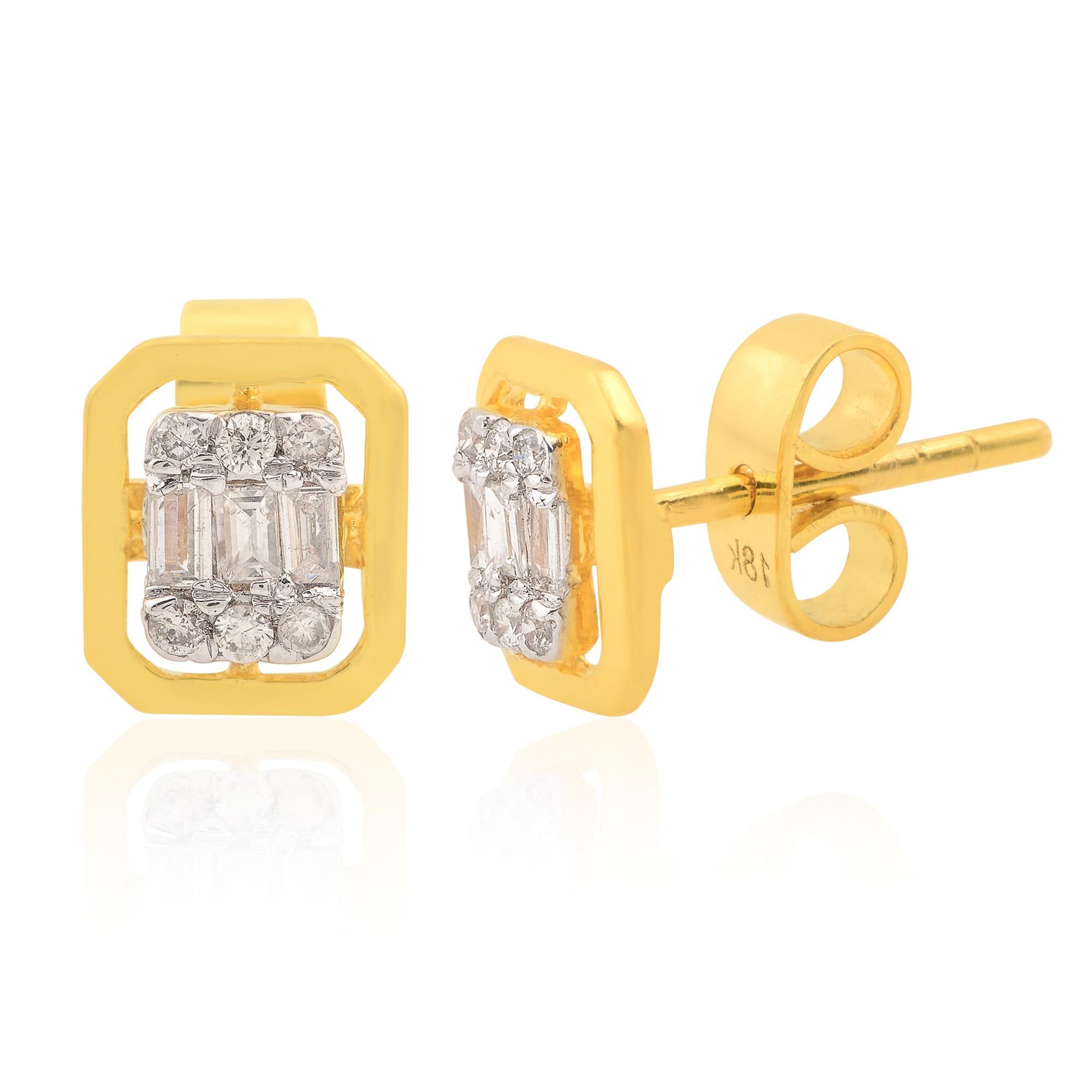 Item Code :- SEE-1376A
Gross Weight :- 2.00 gm
18k Yellow Gold Weight :- 1.96 gm
Diamond Weight :- 0.21 carat  ( AVERAGE DIAMOND CLARITY SI1-SI2 & COLOR H-I )
Earrings Length :- 7 mm approx.
✦ Sizing
.....................
We can adjust most items to