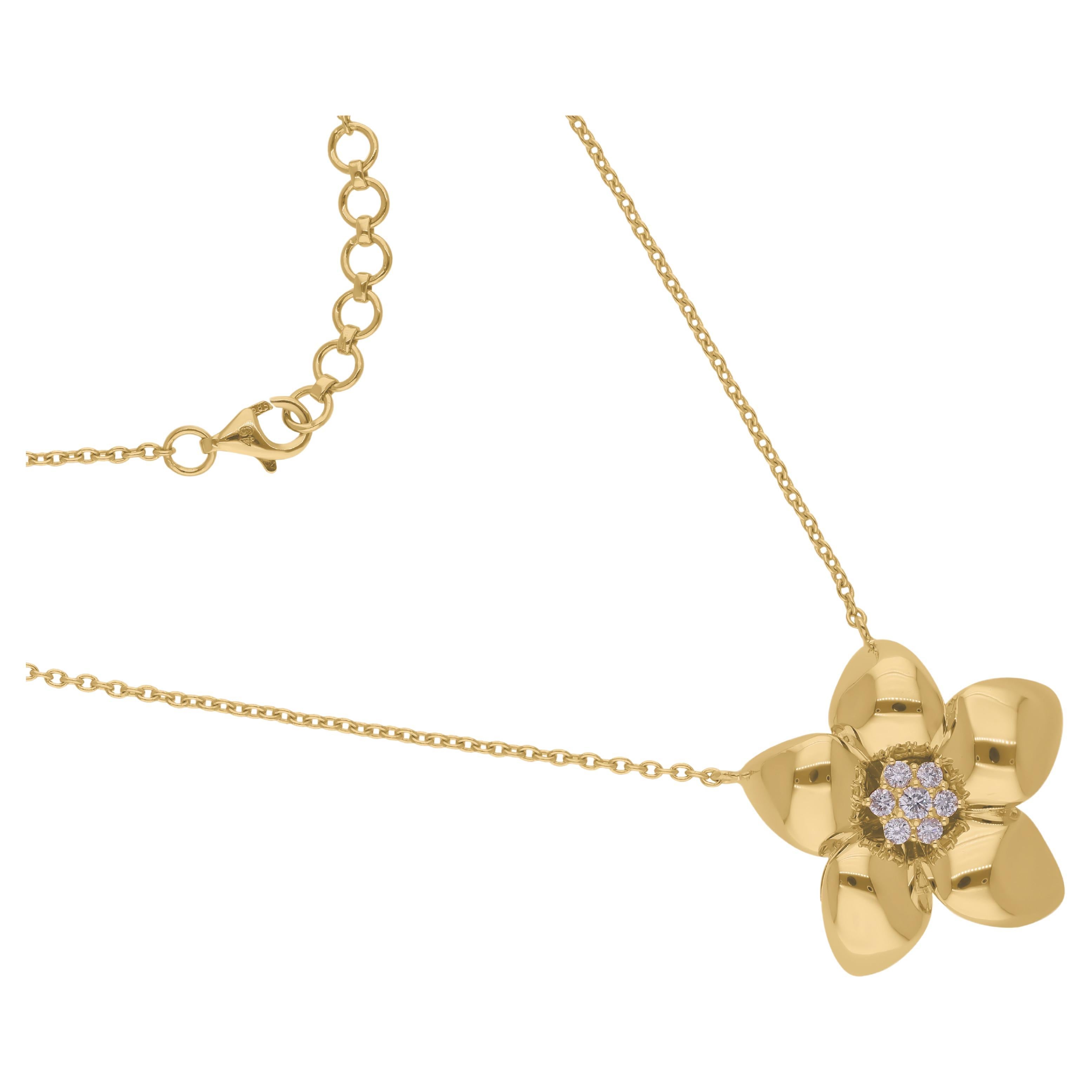 Diese exquisite Halskette ist aus 14-karätigem Gold gegossen und mit 0,23 Karat funkelnden Diamanten besetzt.

FOLLOW SPECTRUM JEWELS Storefront, um die neueste Collection'S und exklusive Stücke zu sehen. Spectrum Jewels ist stolz darauf, ein Top