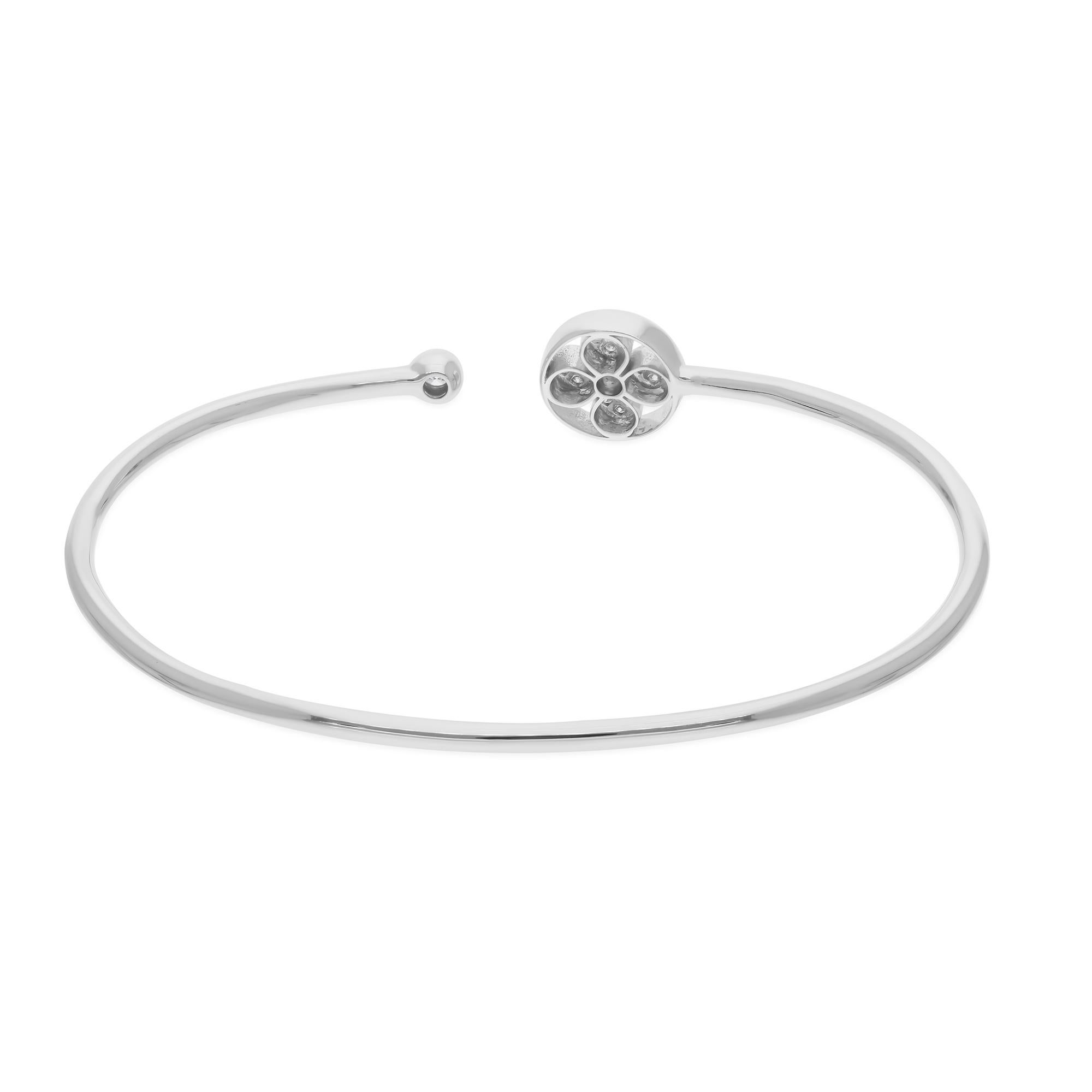 Cast from 18-karat gold, these exquisite bangle is handset with 0.25 carats of sparkling diamonds.

FOLLOW SPECTRUM JEWELS storefront to view the latest collection & exclusive pieces. Spectrum Jewels is proudly rated as a Top Seller on 1stdibs with