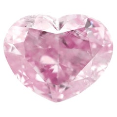 Natural 0.25ct GIA Fancy Pink-Purple Heart Modified Brilliant Diamond