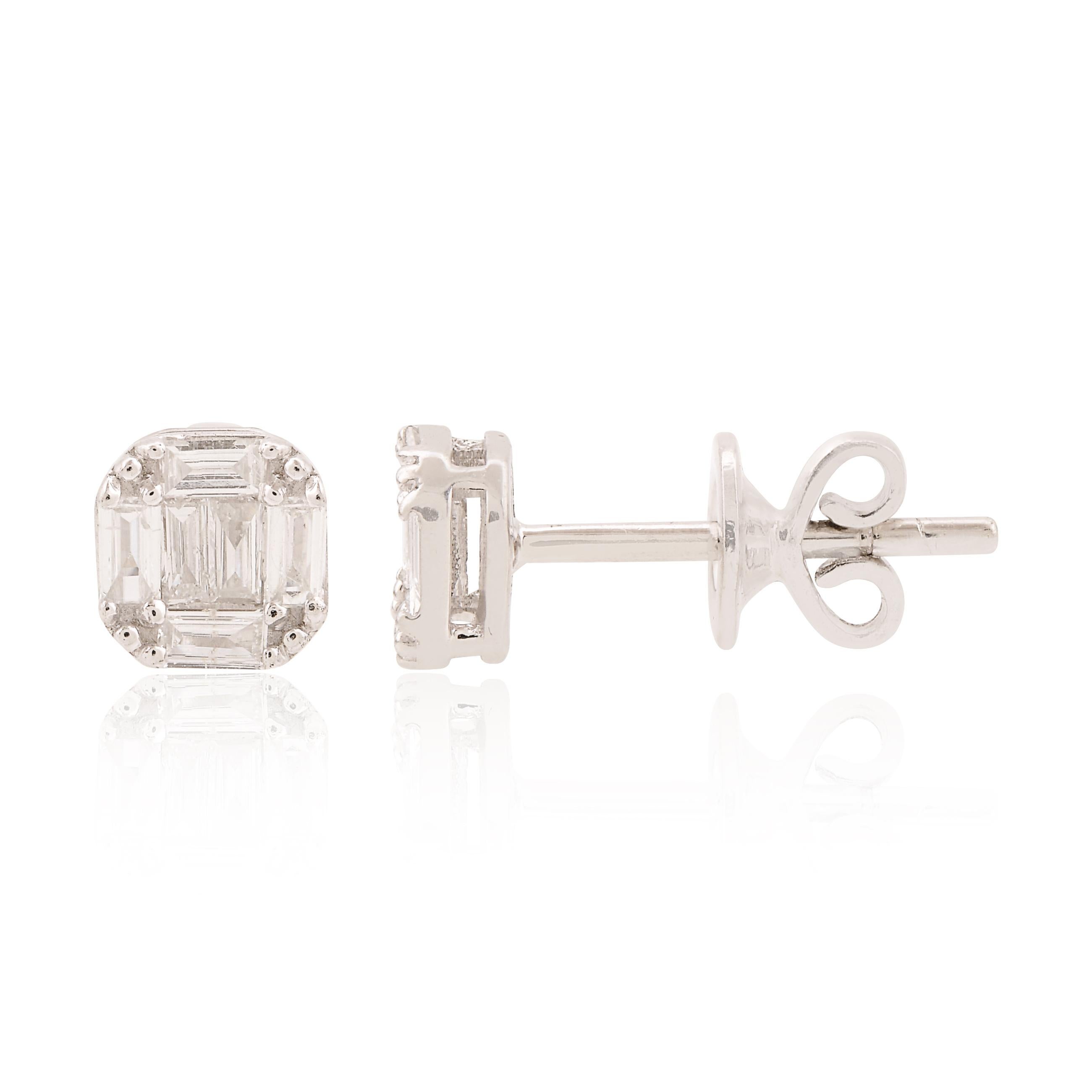 Add vivacity to your glamorous look by wearing this Earrings by Spectrum Jewels. Featuring an ethnic handmade design, this Earrings is embellished with Diamond for a more feminine effect. Wear these 10k White Gold Earrings with your best casual