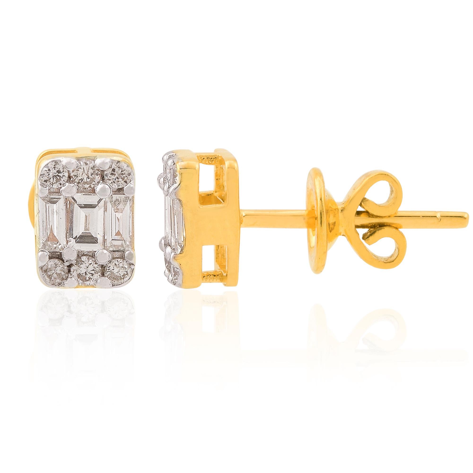 Item Code:- STE-1192
Gross Weight :- 1.63 gm
10k Solid Yellow Gold Weight :- 1.56 gm
Natural Diamond Weight :- 0.33 carat  ( AVERAGE DIAMOND CLARITY SI1-SI2 & COLOR H-I )
Earrings Size :- 7x5 mm approx.

✦ Sizing
.....................
We can adjust