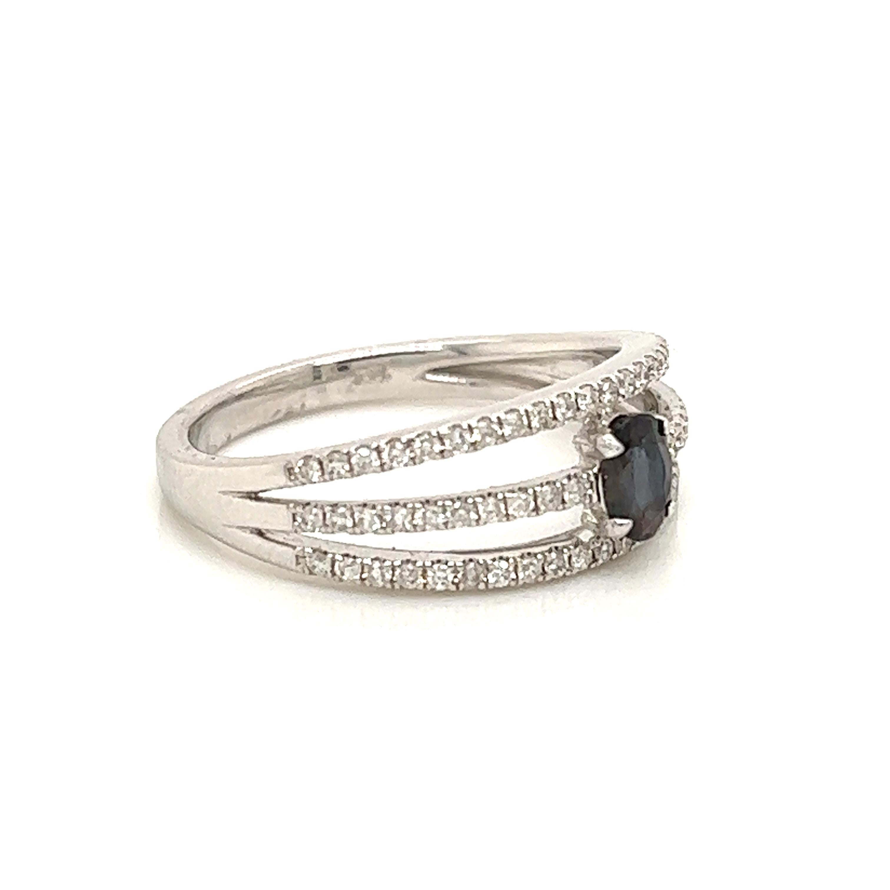 Natürlicher 0,34 Karat brasilianischer Alexandrit & Diamant Vintage-Ring (Viktorianisch) im Angebot