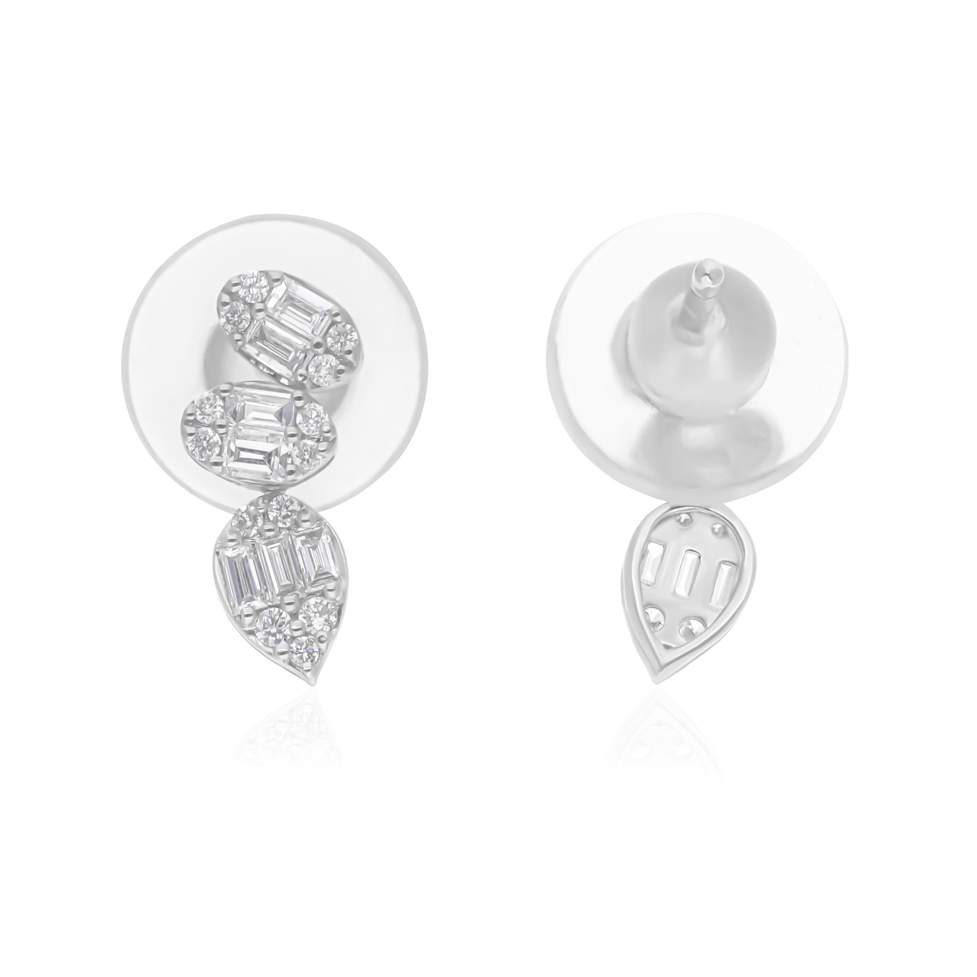 Cast from 18-karat gold, these exquisite earrings are handset with 0.38 carats of sparkling diamonds.

FOLLOW SPECTRUM JEWELS storefront to view the latest collection & exclusive pieces. Spectrum Jewels is proudly rated as a Top Seller on 1stdibs