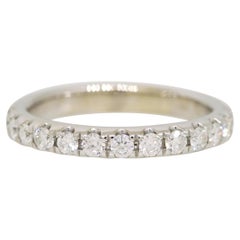 Natural 0.41 Carat Round Brilliant Cut Diamond 14 Karat Halfway Ring In Stock