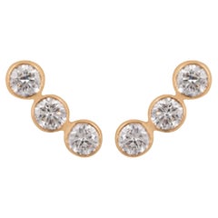 Orecchini con diamante rotondo da 0,45 carati Nature, oro rosa 18 carati Gioielli di pregio