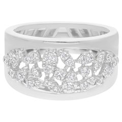 Nature 0.47 Carat SI/H Round Brilliant Cut Diamond Ring 14k White Gold Jewelry