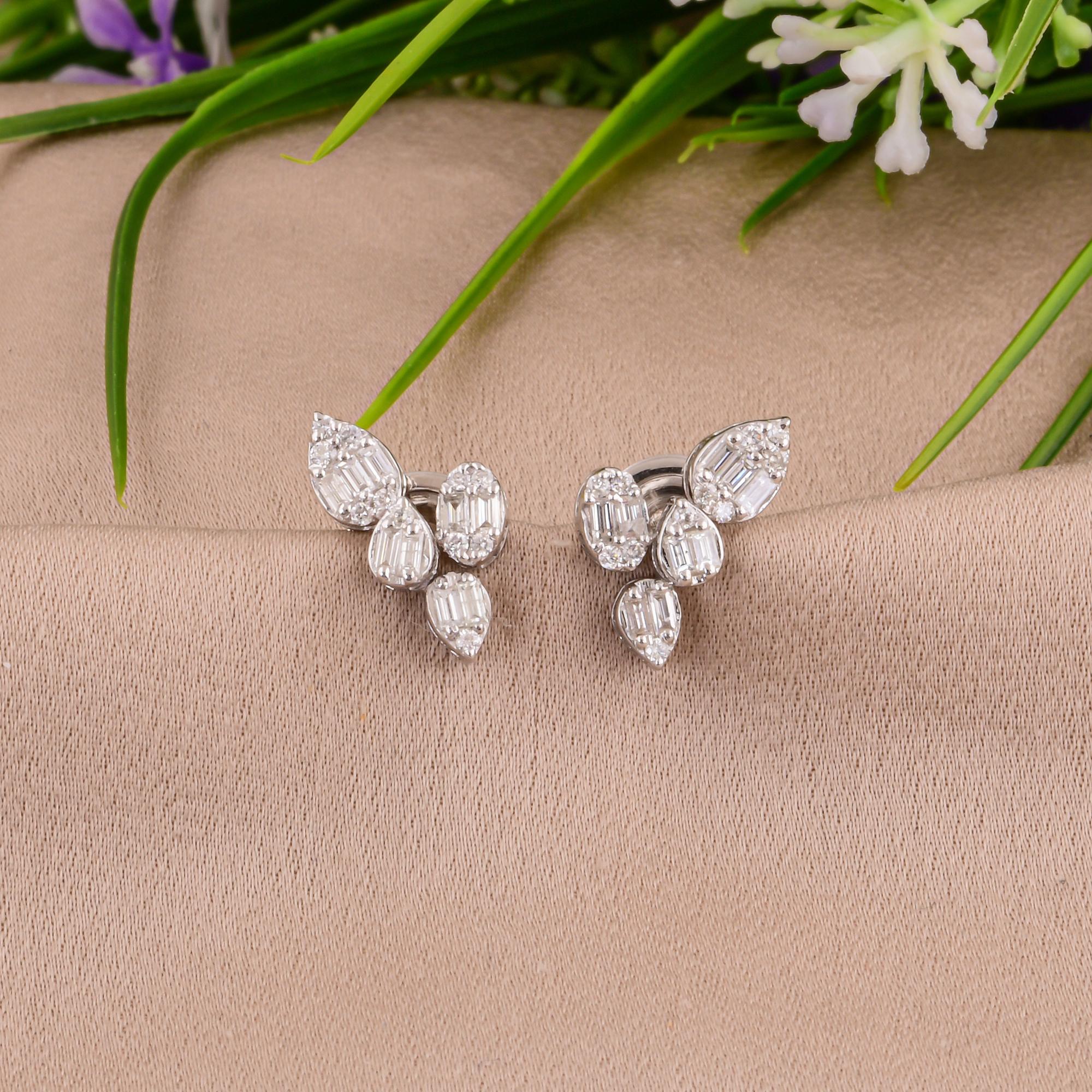 Cast from 14-karat gold, these exquisite earrings are handset with 0.48 carats of sparkling diamonds.

FOLLOW SPECTRUM JEWELS storefront to view the latest collection & exclusive pieces. Spectrum Jewels is proudly rated as a Top Seller on 1stdibs