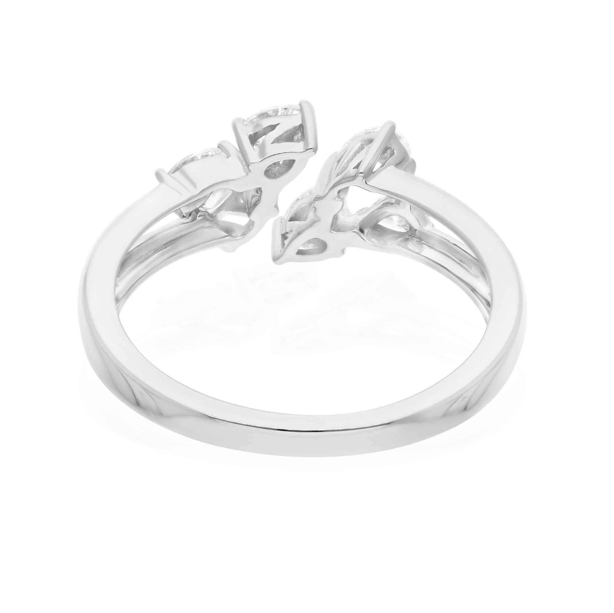 Dieser exquisite Ring ist aus 18-karätigem Gold gegossen und mit 0,50 Karat funkelnden Diamanten besetzt.

Der Ring hat die Größe 7 und kann auf Anfrage größer oder kleiner gemacht werden. FOLLOW SPECTRUM JEWELS Storefront, um die neueste