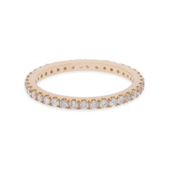 Bague joaillerie artisanale en or jaune 14 carats avec diamants ronds naturels de 0,50 carat