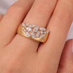 Natural 0.51 Carat Round Diamond Ring 18 Karat Yellow Gold Handmade Fine Jewelry