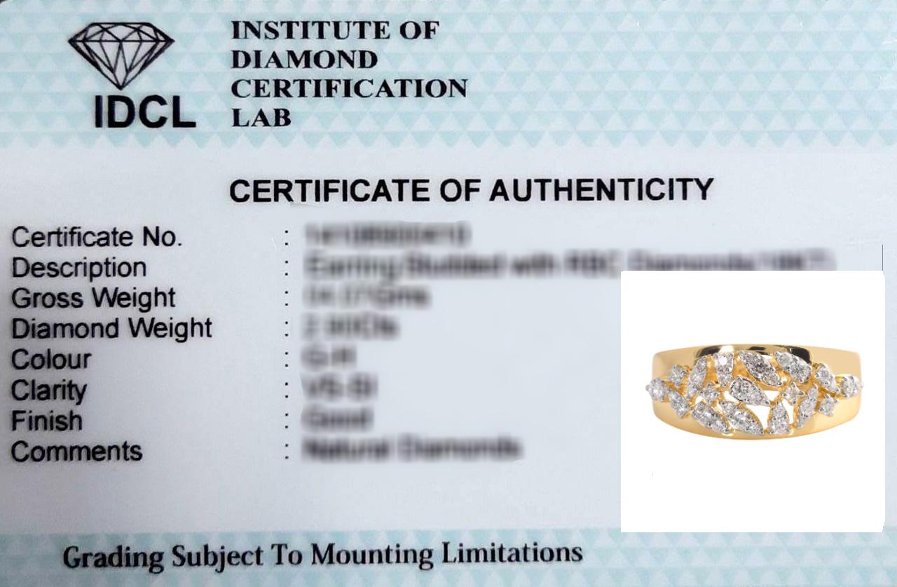 Natürlicher 0,55 Karat Runder Diamant Dome Ring 14 Karat Gelbgold Feine Juwelen im Angebot 2