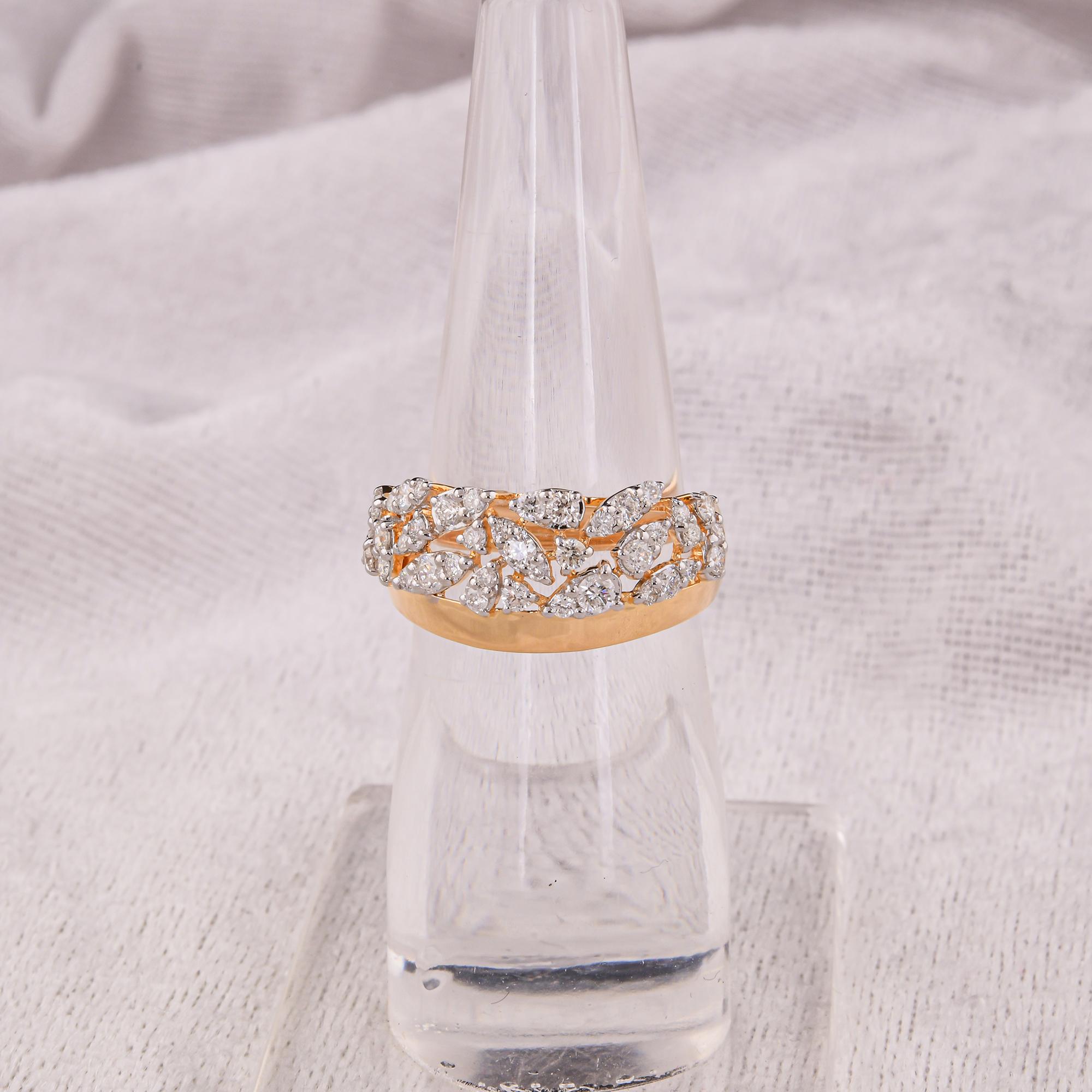 Cast from 14-karat gold, these exquisite ring is handset with 0.55 carats of sparkling diamonds.

FOLLOW SPECTRUM JEWELS storefront to view the latest collection & exclusive pieces. Spectrum Jewels is proudly rated as a Top Seller on 1stdibs with 5