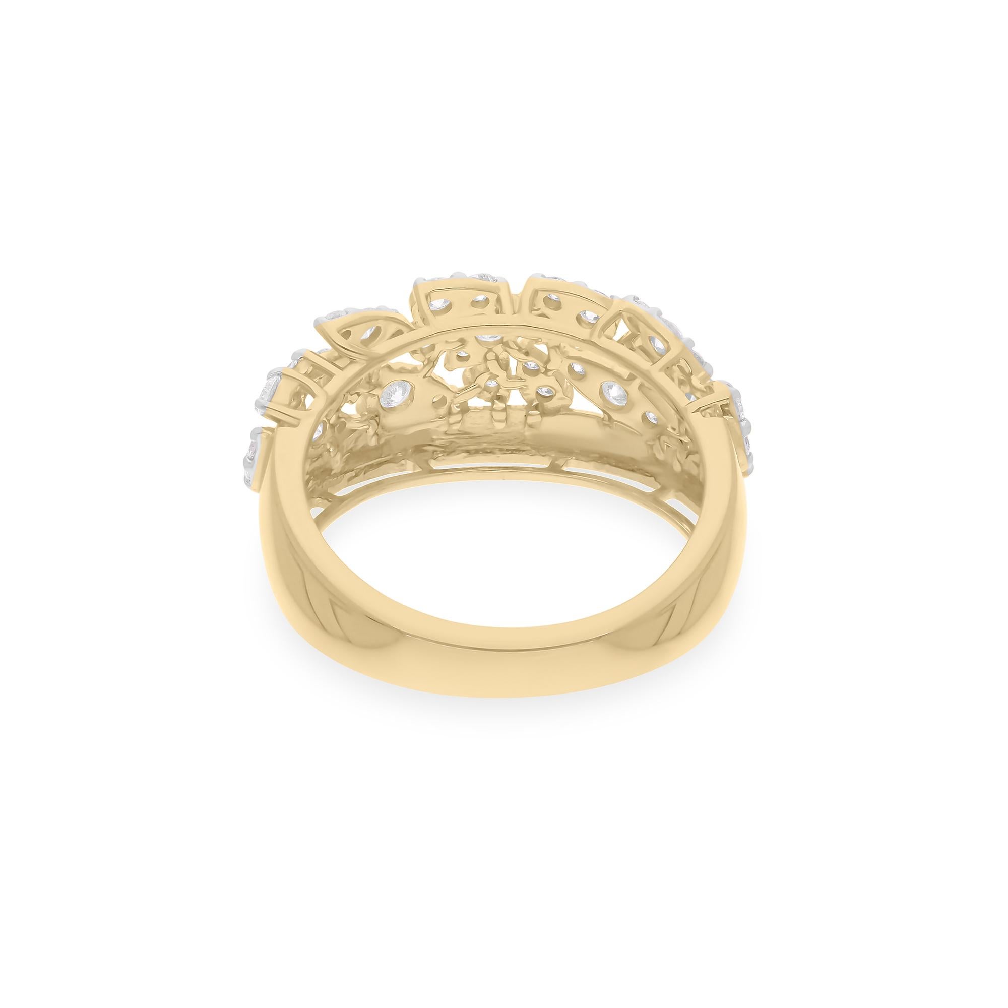 Natural 0.55 Carat SI/H Round Cut Diamond Ring 14 Karat White Gold Fine Jewelry In New Condition For Sale In Diera, Dubai