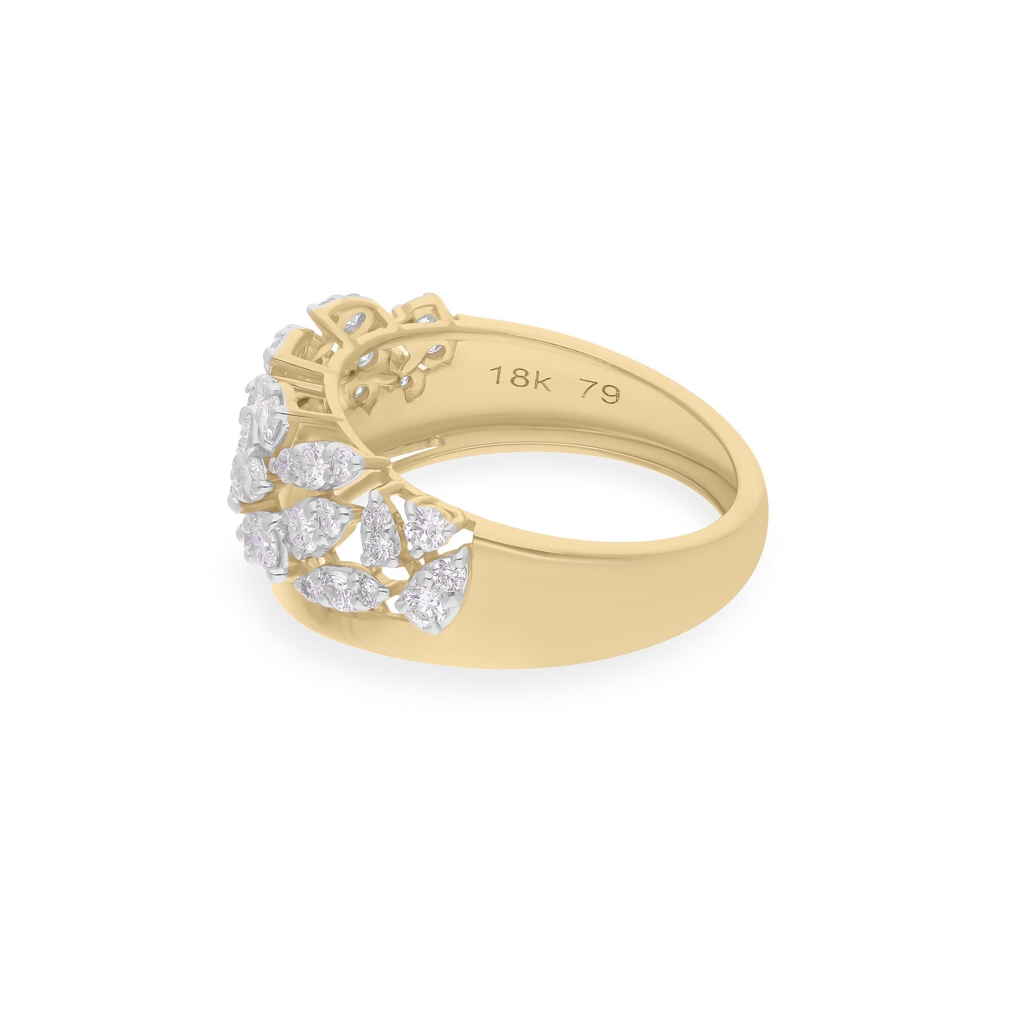Realizzato in oro a 18 carati, questo squisito anello è impreziosito da 0,55 carati di diamanti scintillanti.

Segui la vetrina di Spectrum Jewels per vedere le ultime collezioni e i pezzi esclusivi. Spectrum Jewels è orgoglioso di essere