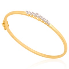 Bracciale con diamanti marquise da 0,60 carati SI/H Regalo di anniversario in oro giallo 18 carati