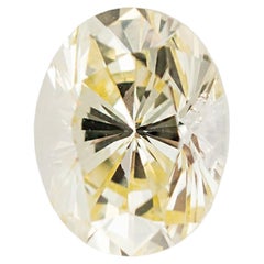Diamante suelto Gia Fancy Amarillo VVS2 Ovalado Talla Brillante Natural 0,62ct