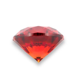 Natural 0.62ct Round Fancy Deep Brownish Orange Diamond Red Tone Fire Color