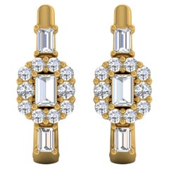 Natural 0.65 Carat SI/H Round Briliant Cut Diamond Earrings 18 Karat Yellow Gold Natural 0.65 Carat SI/H Round Briliant Cut Diamond Earrings 18 Karat Yellow Gold